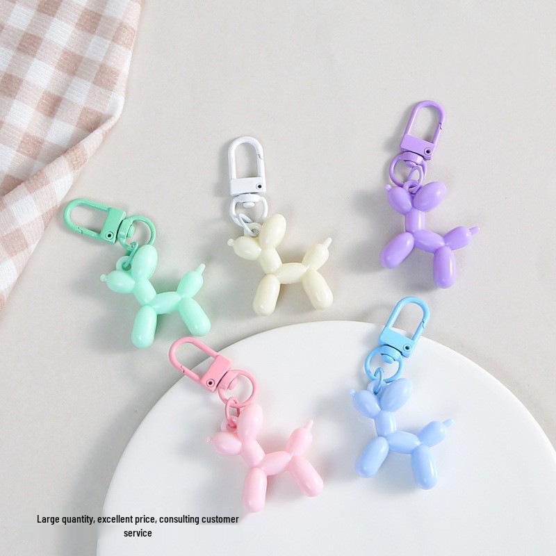 Colorful Macaron Balloon Dog Keychain Pendant - Creative Bag Decoration