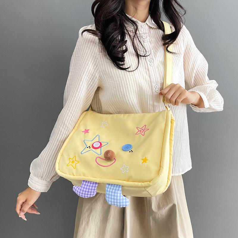 Spring Garden Smiley Crossbody Bag Niche Shoulder Bag New Cute Girl Portable Leisure Bag High Value Going Out