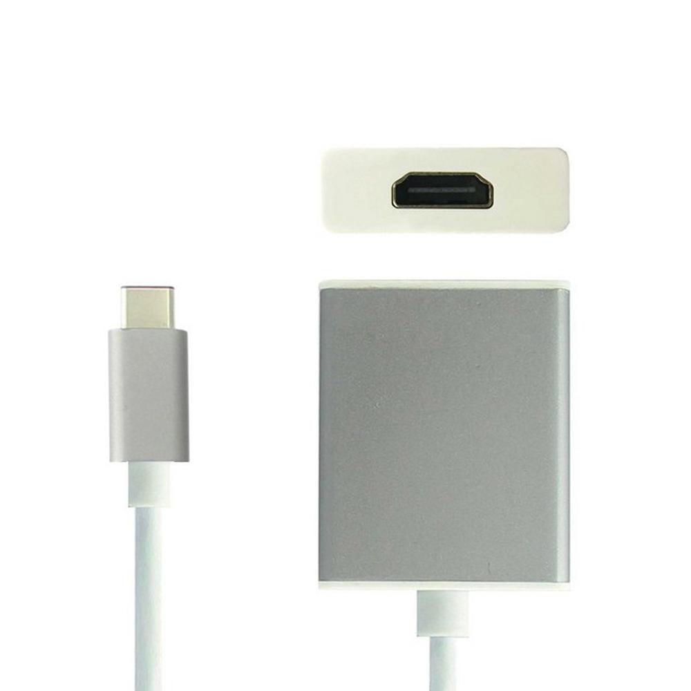 

USB-C USB 3.1 Type C to HDMI 1080p HDTV Adapter Cable for 2015 New 12 Inch Macbook Silver Color