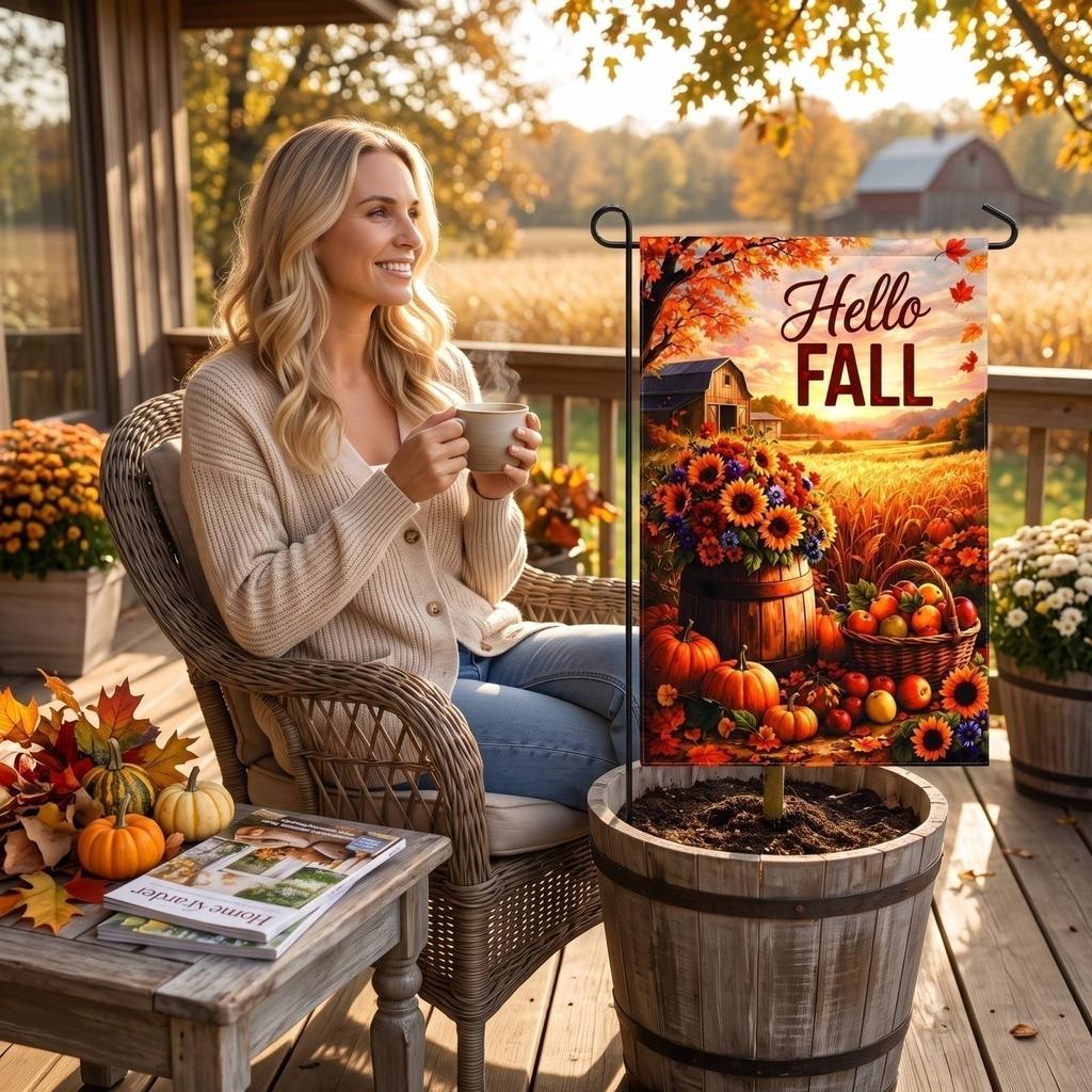 Fall Garden Flag Double-Sided Seasonal Decor for Outdoor Indoor Yard