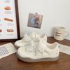 Lace Dexun Shoes for Women, Summer New Popular Mesh Breathable Sneakers, Pearl Belt Silver Dad Shoes
