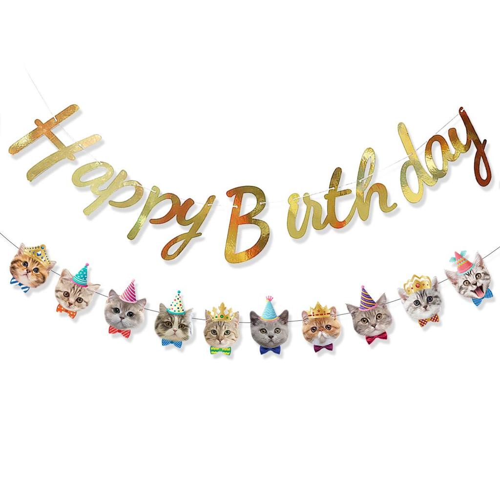 Pet Birthday Party Banner for Dogs and Cats