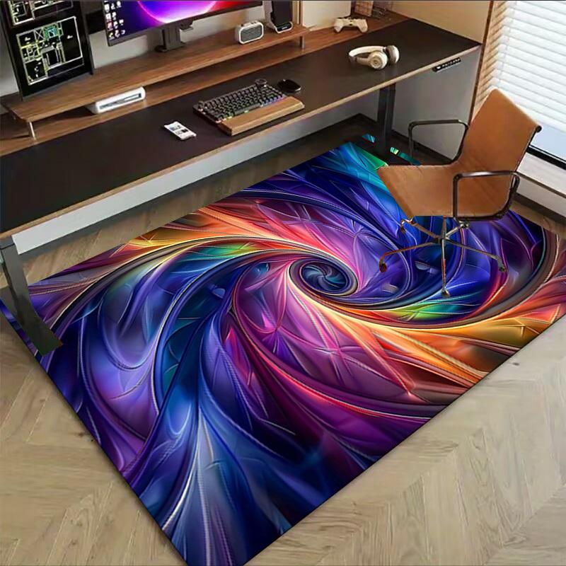 1PC Swirl Colors Extra Large Non Slip Floor carpet, Office, family, bedroom, Studio Large Area Rug Indoor Rugs, Vibrant Colors