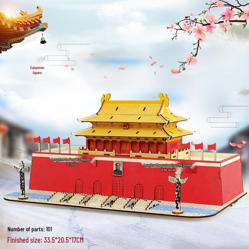 Chinese-Style 3D DIY Wooden Villa Model Kit