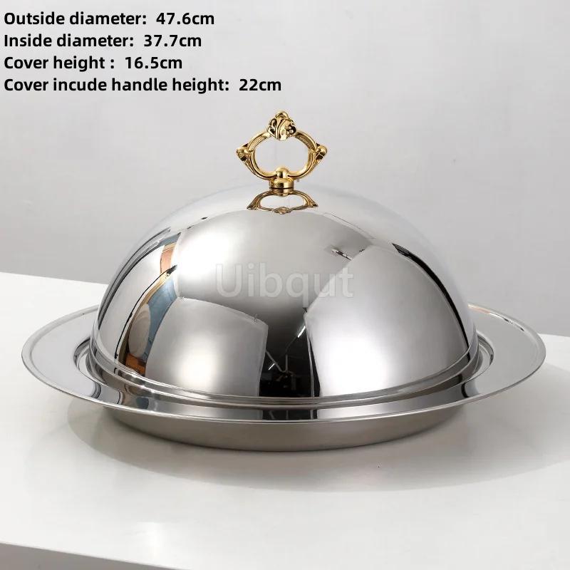 Big Dinner Dessert Plate with Lid Salad Plate Dinnerware Seafood Lobster Serving Dish Round Plate with Dome Cover Steak Tray