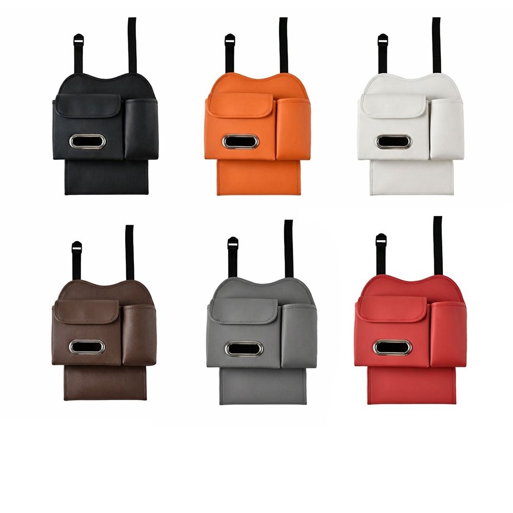 Space Saving Car Backseat Organizer PU Leather Car Seat Back Tissue Box Car Cup Holder Rear Seat