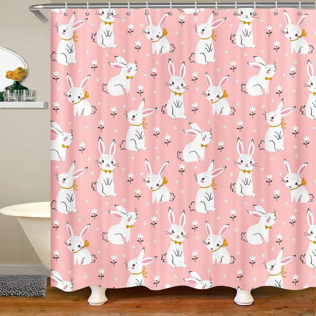 Japanese Ukiyoe Fish Shower Curtain Ocean Surfing Koi Fabric Shower Curtains Kids Boys Adult Japanese-Style Exotic Koi Animal