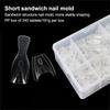 Original Sandwich Nails Dual Forms 60Pcs Nail Mold For Quick Salon Manicure Professional Use