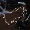 Fashion Bridal Wedding Gold Color Hair Accessories for Women Girl Flower Hair Jewelry Headpiece Headdress Party Hair Band Tiara
