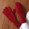 Cold Protection Cashmere Gloves Long Wrist Mittens Fashion Wool Knitted Gloves  Skiing