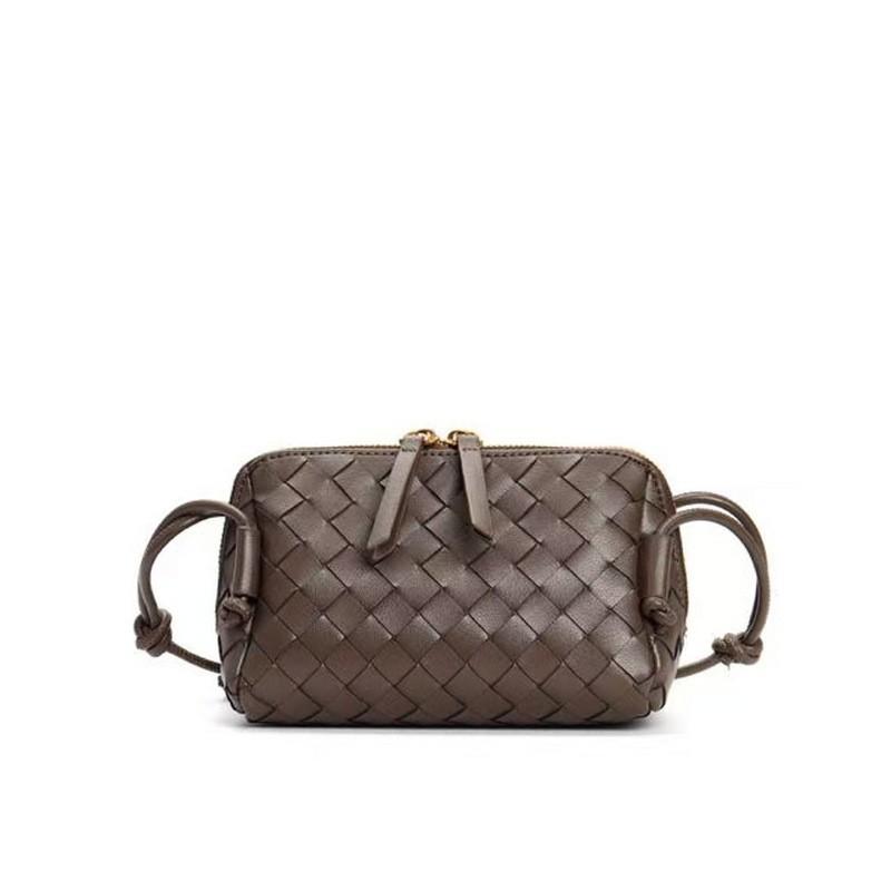 Genuine Leather Mini Camera Bag Woven