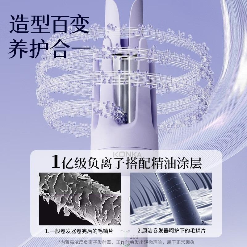 Automatic Curling Iron with Double Grooves for Wavy Curls Electric Non-Damaging Negative Ion Hair Curler