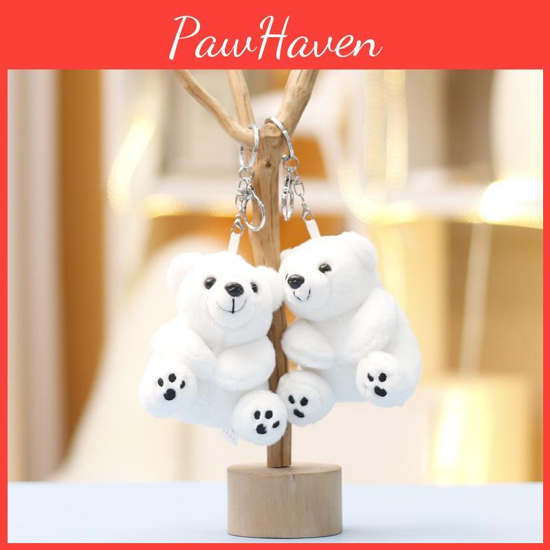 Bear Plush Arctic Backpack Keychain Toy Cute Animal Bag Pendant Decorations