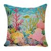 Home Tropical Rainforest Ocean Underwater World Super Soft Velvet Printed Pillow Cover Sofa Cushion Car Lumbar Pillow Home
