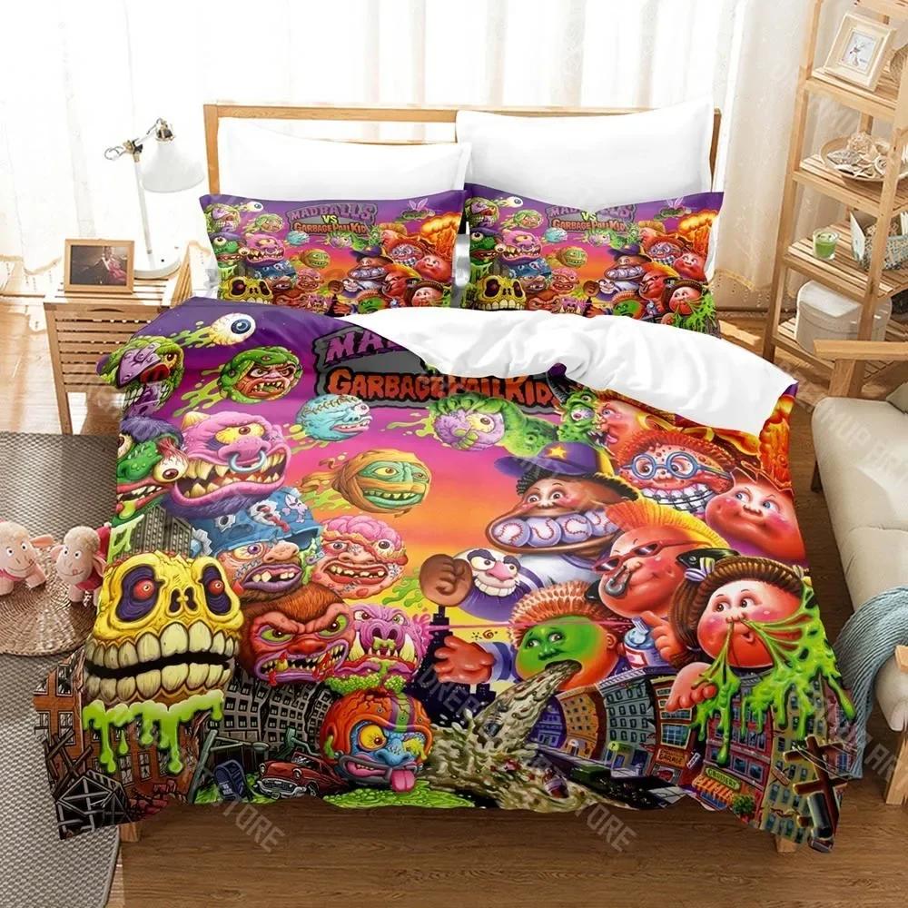 3D Print Garbage Pail Kids Bedding Set Single Twin Full Queen King Size Bed Set Teenager Bedroom Sheet set 3D Anime
