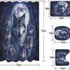 Wolves Under The Moon Four-Piece Bathroom Shower Curtain Floor Mat Three-Piece Toilet Cover
