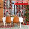 Set Of 2 Flat Printing Candy Cane Wonderland Chic Curtain Fabric Versatile Polyester Curtains Gifts Ldeal Living Room Perfect For Sitting