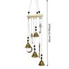 Key Star Bell Retro Distressed Wind Chime Wicca Pagan Style Bell Crafts Ornaments  Blessing Gift