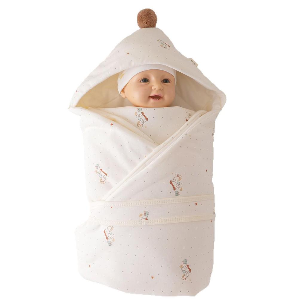 All-Season Pure Cotton Baby Swaddle Blanket for Newborns - Ideal for Spring, Autumn, Winter, and Outdoor Use
