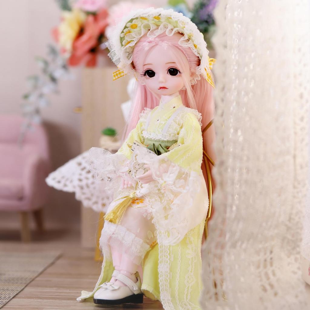 ICY Fortune Days Bjd Doll Anime Style Doll 28 Mechanical Great for DIY Girl Doll 1/6 - Set, Joints, Gifts, Decoration, Exercise, Collection, 6+(chuju)