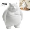 Einfacher Stil Bären-Dekoration für Geschenk, Pummelige Figur, 3D-gedruckt, zum Bemalen, Fette Moderne Wohnkultur-Dekoration, Wohnzimmer-Statue, Niedriges Minimalistisches Schreibtisch-Ornament