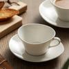 White Ceramic Coffee Cup and Saucer Set Irregular Water Cup Milk Tea Cups Couple Mugs Afternoon Tea Cup Milk Mugs Tea Mug