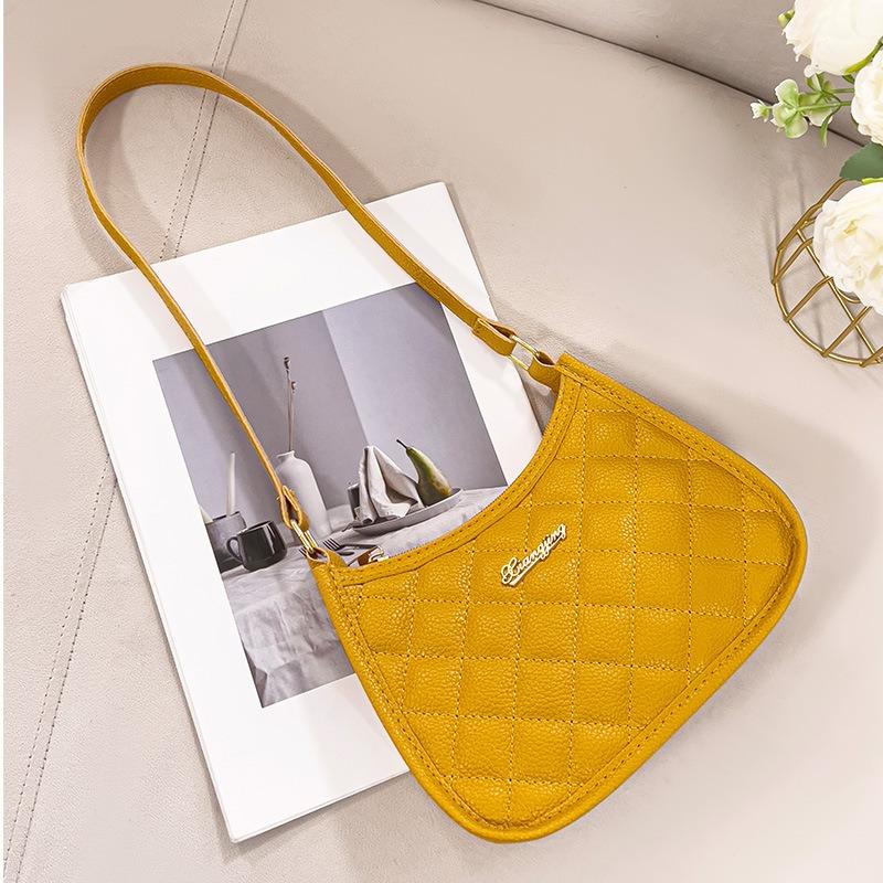 Lychee Print Underarm Bag Soft Fabric Women's Bag High-grade Sense Shoulder Bag