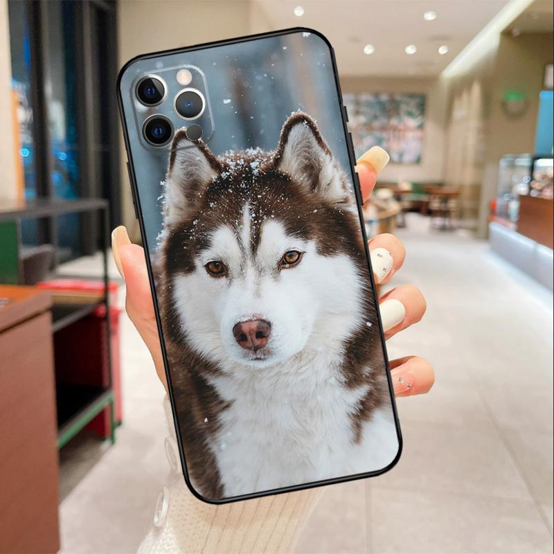 Animal Wolf Dog Husky Phone Case For iPhone 17 16 15 14 13 11 12 Pro Max mini 16 Plus 16e 17 Air Protective Cover