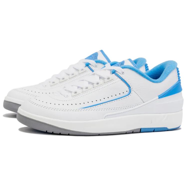Air Jordan 2 Retro Low GS UNC Kids Sneakers White University-Blue FJ6869-104