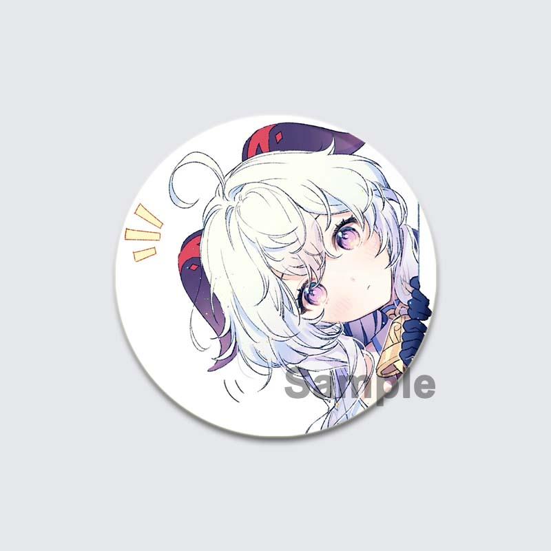 32/44/58 mm Genshin Impact-Abzeichen, Spiel Anime-Mädchen Hu Tao/Venti/Jean, Anstecknadel, 58 mm, runde Brosche für Rucksack, Kleidung, Zubehör, Schmuck, Geschenk