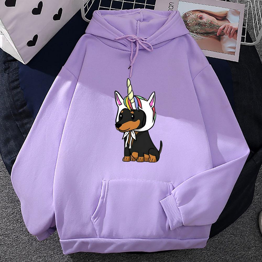 Dachshund Cute Dog Print Hoodie Design Autumn Winter Men's Women's Sweatshirt Fleece Oversized Couples Casual Streetwear Hoodies