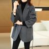 100% Wool Women Coat TIDENOVEL Autumn Wool Long Coat Handmade Pea Coat Winter Warm Wool Long Jacket Overcoat