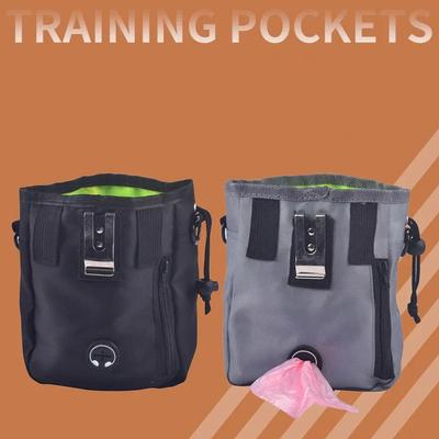 1 sac à collation pour animaux de compagnie, sac banane d'entraînement en plein air, sac à collation pour chien, sac de nourriture portable pour chien