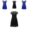 Elegant New Women's Floral Lace Short Sleeve Cocktail Evening Party Mini Dress