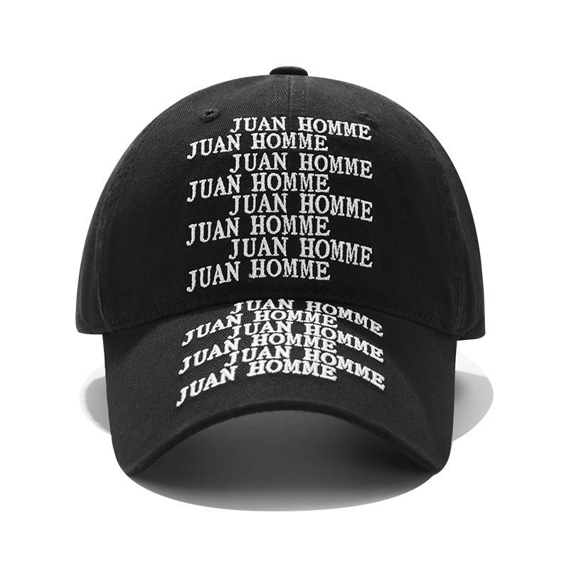 

Trend multi-embroidered baseball caps for men and women high street personality ruffian handsome soft top cap showing small face Adjustable чорний