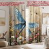 2D Flat Photography Backdrop Tapestry Dragonfly In Flower Field 100% Polyester Family Party Decoration Perfect for New Year