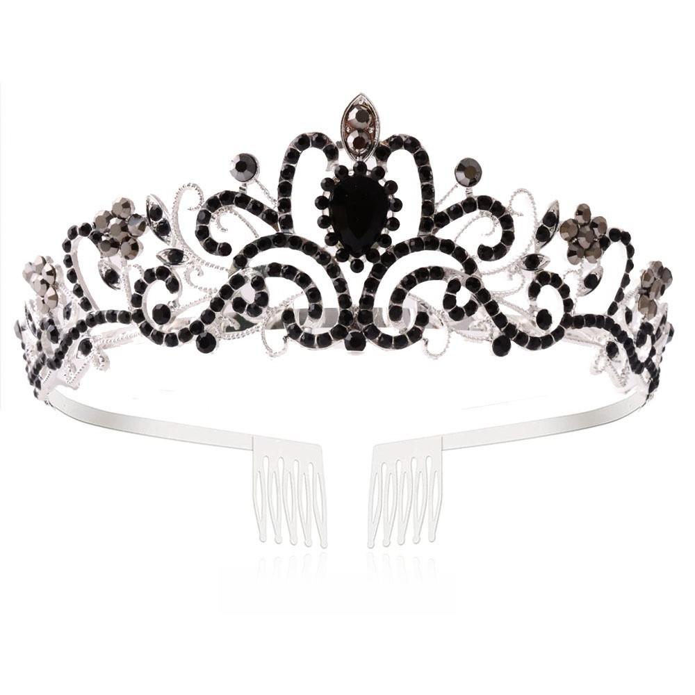 Bride's Crown Headwear Alloy Rhinestone Hair Band Wedding Crown Birthday Hair Accessory Style Headband Accessory
