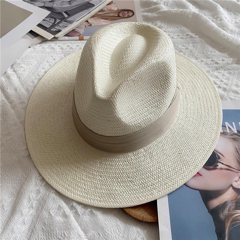 

Men s Panama Hat Simple Unisex Five-point Straw Summer Travel Holiday Sun Hat Retro Hat gorras para hombres 56-58cm