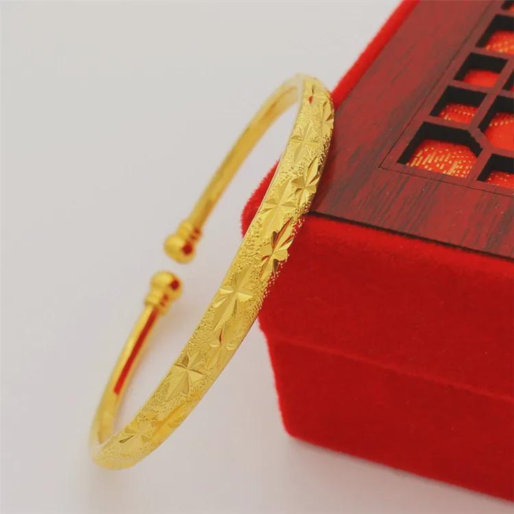 Langlebiges vietnamesisches Goldsand Open Star Armband – Eurovergoldeter Hochzeitsschmuck
