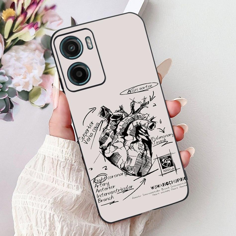 For Motorola Moto G05 G15 E15 2024 Floral Butterfly Phone Case For MOTO G05 G15 E15 4G Black Silicone Soft Lightweight Case