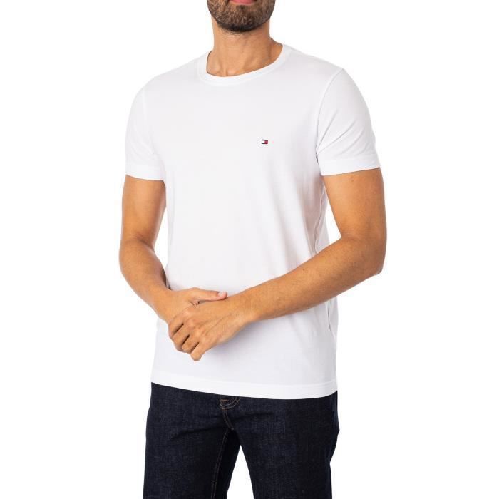 Tommy Hilfiger For Men Extra-fine Core Stretch T-shirt, White