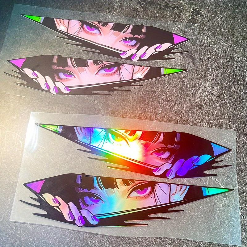 1Pair JDM Anime Motorcycle Stickers Waterproof for Motorbike Fuel Tank Side Panels DIY Scooter Helmet Box Durable Vinyl Decals