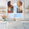2pcs Morandi Minimalist Geometric Decorative Curtains   Sunshade and Privacy Protection Pole Type Curtain