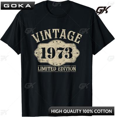 1973 Vintage Birthday Retro Limited Edition Men Woman Clothes TShirt Unisex Summer Streetwear Tops Print On Demand Shirt