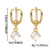 Unique Design Sparkling Zircon C Shaped Drop Earrings For Women Shiny Cubic Zirconia Niche Earring Bridal Wedding Party Jewelry