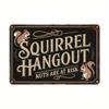 Vintage Metal Squirrel Wall Art 8x12 Inch Sign Rustic Home Garden Decor Plaque