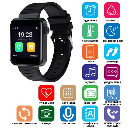 Buy Smart Watch Smart Watch Mi5 Pro Fitness Bracelet Sim Card Camera Black  at affordable prices — free shipping, real reviews with photos — Joom