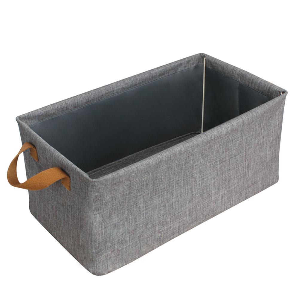 Washable Cationic Fabric Iron Frame Storage Box with Handles, Foldable Design