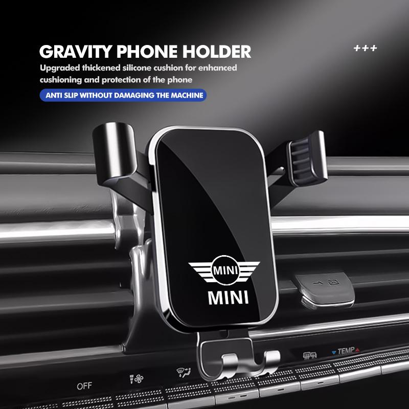 Car Logo Aluminum Alloy Dashboard Phone Bracket Universal Auto Cellphone Holder For MINI Cooper R60 R56 F56 F55 F57 F60 AZ85