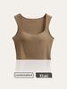 Women's Summer Sling Tank Top with Integrated Padded Bra, Thin Style, Anti-Auxiliary Breast Bandeau.